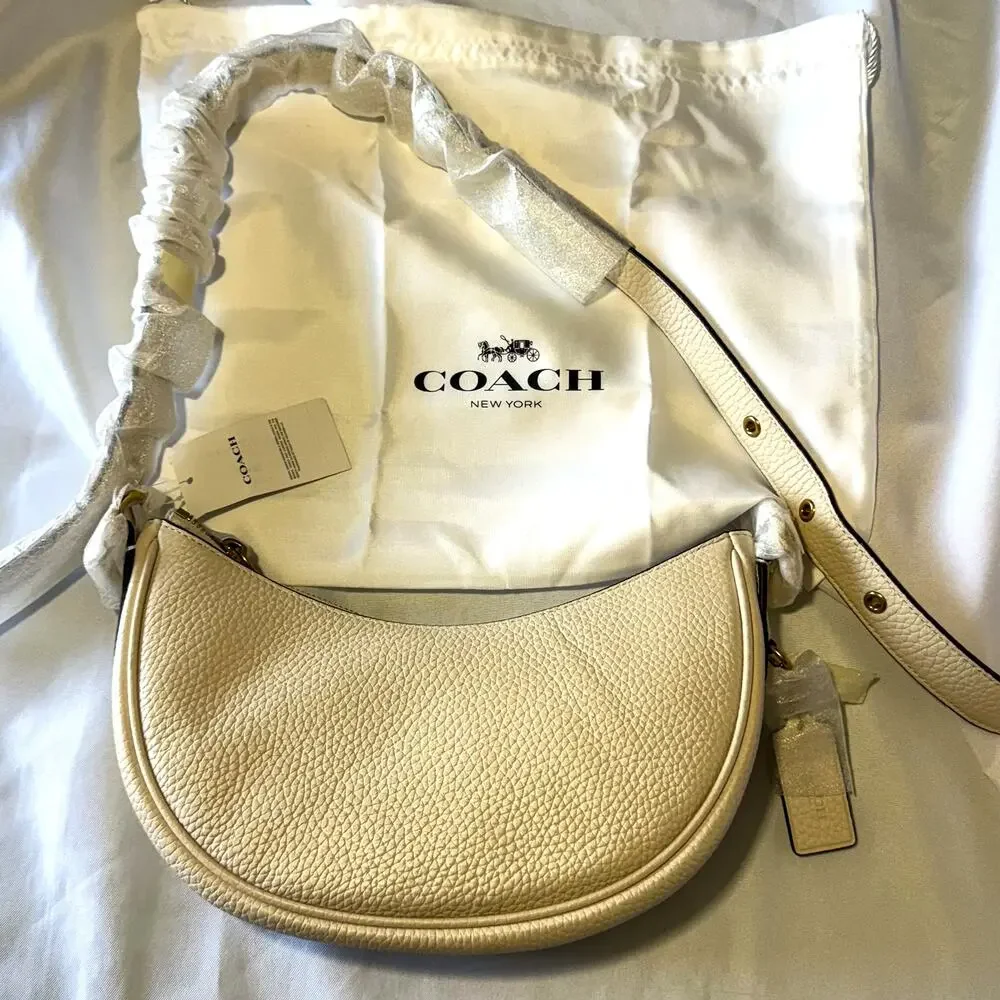 🤍 COACH Mira Shoulder Bag in Colorblock - Chalk Multi Signature Canvas NWT